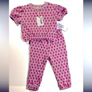 Jessica Simpson 2 piece short sleeve sweat set